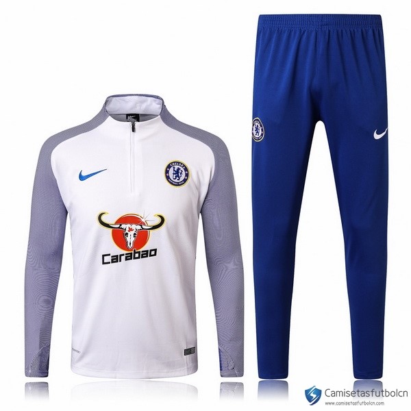 Chandal Chelsea Niño 2017-18 Blanco Gris Azul